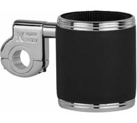 Kruzer Kaddy Porta Tazza 3x4 In Cromo-Pelle Con Morsetto Per Barche Moto ATV UTV