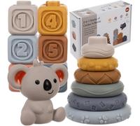 KRUZZEL Anelli impilabili per bambini dai 6 mesi in su, 24812