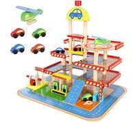 Garage parcheggio in legno per bambini