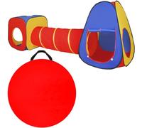 KRUZZEL Tenda da gioco 3 in 1, con tunnel e casetta per bambini, tenda da gioco pop-up, per interni ed esterni, con borsa per il trasporto