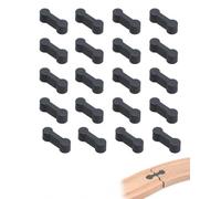 KRVNTH Connettori Set di Binari 20 Pezzi Grigio, Plastica Resistente, Giunto Universale Antisbandamento, Espansione Continua per Trenino Legno Bambini, Sicurezza Garantita