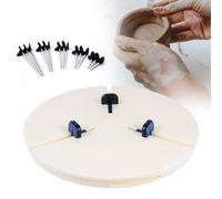KRXSOBNV, 5 Clip ausiliarie di Diverse Altezze e Morsetto for Giradischi da 39 cm, Pinza for rifinitura Triangolare Portatile,Giradischi per Ceramica
