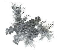 KRXSOBNV, Abito da Sposa a Fiori, Applique, Tessuto in Pizzo, Cuciture Ricamate for la Decorazione Fai da Te del Vestito ,Appliques per Il Cucito(Grey)