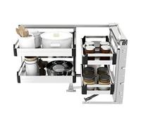 KRXSOBNV, Armadietto ad angolo cieco estraibile a destra Armadietto ad angolo cieco Organizer Ottimizzatore d'angolo Chiusura ammortizzata for angolo cieco,Organizzatore ad angolo per cucina