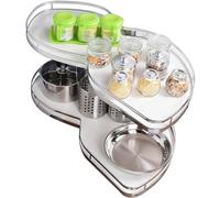 KRXSOBNV, Armadietto Armadietto Scaffale Estraibile ad Angolo Scaffale a carosello, Scaffale Estraibile ad Angolo Cieco da Cucina Organizzatore Estraibile con Chiusura Ammortizzata for Armadi ad Angol