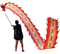 KRXSOBNV, Bacchette in Fibra di Vetro con Nastro Adesivo for esercitarsi a Spirale + Borsa da Viaggio! Parco all'aperto,Nastri per la Danza del Drago(8m/26.2ft)
