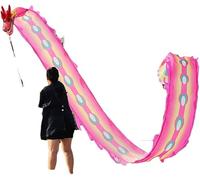 KRXSOBNV, Bacchette in Fibra di Vetro con Nastro Adesivo for esercitarsi a Spirale + Borsa da Viaggio! Parco all'aperto,Nastri per la Danza del Drago(6m/19.7ft)