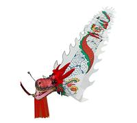 KRXSOBNV, Bacchette in Fibra di Vetro con Nastro Streamer + Borsa da Viaggio! Parco all'aperto,Nastri per la Danza del Drago(8m/26ft)