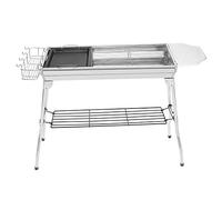 KRXSOBNV, Barbecue da Esterno, Forno for Barbecue da Campeggio Portatile a Carbone Pieghevole in Acciaio Inossidabile 73x33,5x71 cm,Griglie per Barbecue