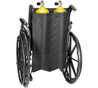 KRXSOBNV, Borsa for doppia bombola di ossigeno for sedia a rotelle, borsa portaoggetti portatile regolabile for sedia a rotelle, realizzata in tessuto Oxford 600D for bombola di ossigeno E & D,Borsa