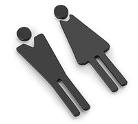 KRXSOBNV, Cartelli for bagni maschili e femminili, cartelli for in alluminio spazzolato, decorazioni for porte da bagno, for uffici, aziende ristoranti ，Segnaletica per servizi igienici(A)