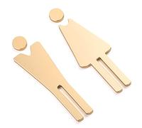 KRXSOBNV, Cartelli for bagni maschili e femminili, cartelli for in alluminio spazzolato, decorazioni for porte da bagno, for uffici, aziende ristoranti ，Segnaletica per servizi igienici(B)