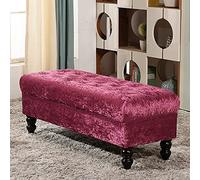 KRXSOBNV Cassapanca imbottita con coperchio, panca con portascarpe, adatta for camera da letto(Fuchsia,80x45x45cm(31x18x18inch))