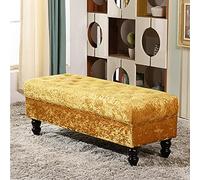 KRXSOBNV Cassapanca imbottita con coperchio, panca con portascarpe, adatta for camera da letto(Golden,80x45x45cm(31x18x18inch))