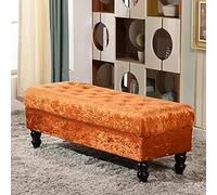 KRXSOBNV Cassapanca imbottita con coperchio, panca con portascarpe, adatta for camera da letto(Orange,90x45x45cm(35x18x18inch))
