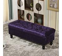 KRXSOBNV Cassapanca imbottita con coperchio, panca con portascarpe, adatta for camera da letto(Purple,90x45x45cm(35x18x18inch))
