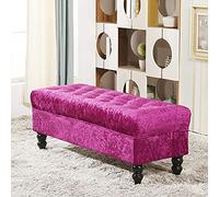 KRXSOBNV Cassapanca imbottita con coperchio, panca con portascarpe, adatta for camera da letto(Rose Red,60x45x45cm(24x18x18inch))