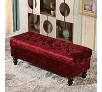 KRXSOBNV Cassapanca imbottita con coperchio, panca con portascarpe, adatta for camera da letto(Wine Red,90x45x45cm(35x18x18inch))