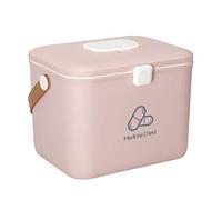 KRXSOBNV, Cassetta di Pronto Soccorso Kit Contenitore Medico Scatola immagazzinamento Medica Cassapanca, Contenitore for Custodia for Trasporto a Mano,Kit di Pronto Soccorso(Pink)