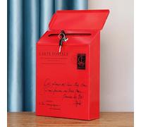 KRXSOBNV Cassette postali, Cassetta Postale con Chiave e Serratura, Stile retrò Creativo in Ferro, Cassetta Colorata, può Essere utilizzata a casa o in Ufficio