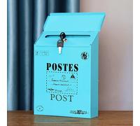 KRXSOBNV Cassette postali, Cassetta Postale con Chiave e Serratura, Stile retrò Creativo in Ferro, Cassetta Colorata, può Essere utilizzata a casa o in Ufficio