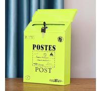 KRXSOBNV Cassette postali, Cassetta Postale con Chiave e Serratura, Stile retrò Creativo in Ferro, Cassetta Colorata, può Essere utilizzata a casa o in Ufficio