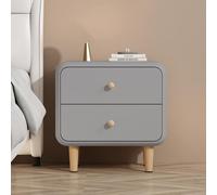 KRXSOBNV, Comodini Tavolino Tavolino Comodino Mobili Tavolino con contenitore, Tavolini Camera da letto Comò for camera da letto con 2 cassetti, Armadietto portaoggetti,Comodini(Grey,45x40x48cm)
