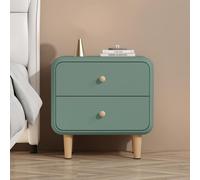 KRXSOBNV, Comodini Tavolino Tavolino Comodino Mobili Tavolino con contenitore, Tavolini Camera da letto Comò for camera da letto con 2 cassetti, Armadietto portaoggetti,Comodini(Green,50x40x48cm)