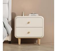 KRXSOBNV, Comodini Tavolino Tavolino Comodino Mobili Tavolino con contenitore, Tavolini Camera da letto Comò for camera da letto con 2 cassetti, Armadietto portaoggetti,Comodini(Off white,50x40x48cm)