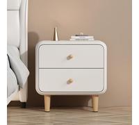 KRXSOBNV, Comodini Tavolino Tavolino Comodino Mobili Tavolino con contenitore, Tavolini Camera da letto Comò for camera da letto con 2 cassetti, Armadietto portaoggetti,Comodini(White,35x40x48cm)