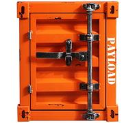 KRXSOBNV, Comodino a 2 Strati con Anta, Comodino retrò Nero, Camera da Letto, Soggiorno, Tavolino portaoggetti 40 * 38 ,Armadietti vintage(Orange Red)