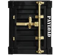 KRXSOBNV, Comodino a 2 Strati con Anta, Comodino retrò Nero, Camera da Letto, Soggiorno, Tavolino portaoggetti 40 * 38 ,Armadietti vintage(Black Painted Gold)