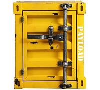 KRXSOBNV, Comodino a 2 Strati con Anta, Comodino retrò Nero, Camera da Letto, Soggiorno, Tavolino portaoggetti 40 * 38 ,Armadietti vintage(Yellow)