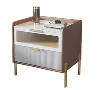 KRXSOBNV, Comodino con cassetti, comodino moderno di lusso, comodini, cassettiera, armadietto, organizzatore, mobili, cassettiera, for camera da letto, piccoli spazi,Comodini(Brown,40x40x50cm)