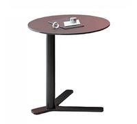 KRXSOBNV, Comodino da tavolo rotondo for camera da letto, mini tavolo ad angolo, negozio di tè al latte/negozio di dolci/tavolino da bar ,Tavolino(Black,50x63cm)