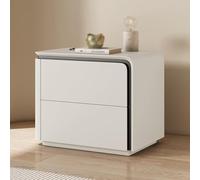 KRXSOBNV, Comodino for camera da letto, comodino e organizzazione con 2 cassetti, comodini, comodino moderno for camera da letto, piccoli spazi,Comodini(Off white,50x40x50cm)