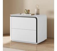 KRXSOBNV, Comodino for camera da letto, comodino e organizzazione con 2 cassetti, comodini, comodino moderno for camera da letto, piccoli spazi,Comodini(White,40x40x50cm)