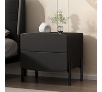 KRXSOBNV, Comodino for camera da letto con cassetti Tavolini moderni Mini comò con contenitore, cassettiera for camera da letto, soggiorno, minimalista e pratico,Comodini(Black,45x40x47cm)