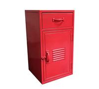 KRXSOBNV, Comodino in Stile Cassetto for Camera da Letto Armadio di Stoccaggio in Stile Industriale retrò Tavolo ad Angolo Creativo Mobili Decorativi Multifunzione 65 cm, Rosso ,Armadietti vintage(Red