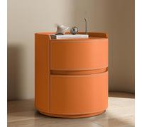 KRXSOBNV, Comodino organizer for comò con ripiano portaoggetti, cassettiera for camera da letto, soggiorno, piccolo spazio,Comodini(Dark Orange,40x40x50cm)