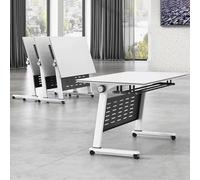 KRXSOBNV, Confezione da 3 sale di formazione mobili Tavolo riunione con rotelle seminari piano ribaltabile Scrivania for computer multifunzionale ruote bloccabili,Tavoli da conferenza(120x50x75cm)