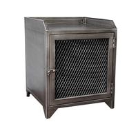 KRXSOBNV, Contenitore piccolo armadietto portaoggetti in ferro art comodino organizer laterale armadietto griglia stile classico for camera da letto ,Armadietti vintage