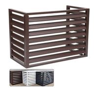 KRXSOBNV, Copertura for Recinzione CA in Lega di Alluminio for unità Esterne del condizionatore d'Aria 4 Pannelli Grigio,Coperchio del condensatore(Coffee 3 Side,1.5p)