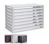 KRXSOBNV, Copertura for Recinzione CA in Lega di Alluminio for unità Esterne del condizionatore d'Aria 4 Pannelli Grigio,Coperchio del condensatore(White 4 Side,1.5p)