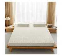 KRXSOBNV, Coprimaterasso in lattice naturale di palma da cocco Supporto a 7 zone Morbida fermezza ecologica,Materasso in lattice(White,150x190x8CM)