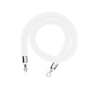 KRXSOBNV Corda di Filo, Corde barriera sospese in Velluto con Ganci argentati, for Il Controllo della Folla nelle Banche degli Hotel(White,300cm/9.8ft/118in)