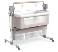 KRXSOBNV, Culla for neonati Culle con musica Bluetooth, lettino, a dondolo elettrico, regolabile in altezza, ampio cestello portaoggetti,Blue ，Lit bébé(Khaki)