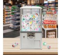 KRXSOBNV, Dispenser Automatico Di Caramelle Macchina Gashapon, for Giocattoli In Capsule Da 4,5-5,5 Cm Di Diametro for La Casa, Negozi Di Giochi E Negozi Al Dettaglio,Red,Macchina Twister(White)