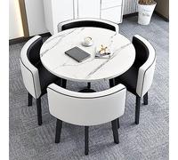 KRXSOBNV, E sedie Piccola sala ricevimenti Tavolo da club con Set pranzo cucina semplice 1 tavolo 4 negoziazione for riunioni 80 cm,Tavoli da conferenza(J)