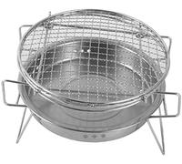 KRXSOBNV, Griglia for Barbecue all'aperto Griglia for Carbone Mini griglia Rotonda Griglia da Campeggio Portatile Cottura alla griglia Griglia for Barbecue Stufa a Carbone di Legna,Griglie per barbec